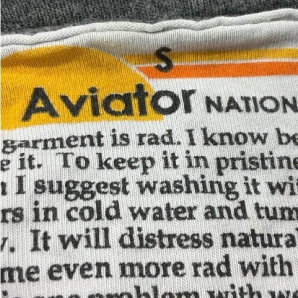 🩶Aviator Nation Gray Hoodie with 5 Pink Rainbow Stripes S🩷 - Picture 3 of 4